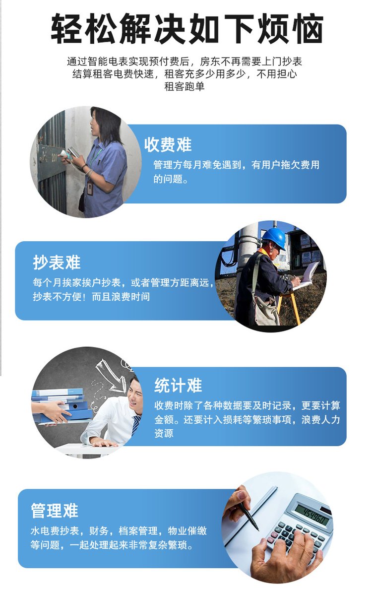 GPRS远程导轨电表 手机缴费智能电表出租房 220v(图5)